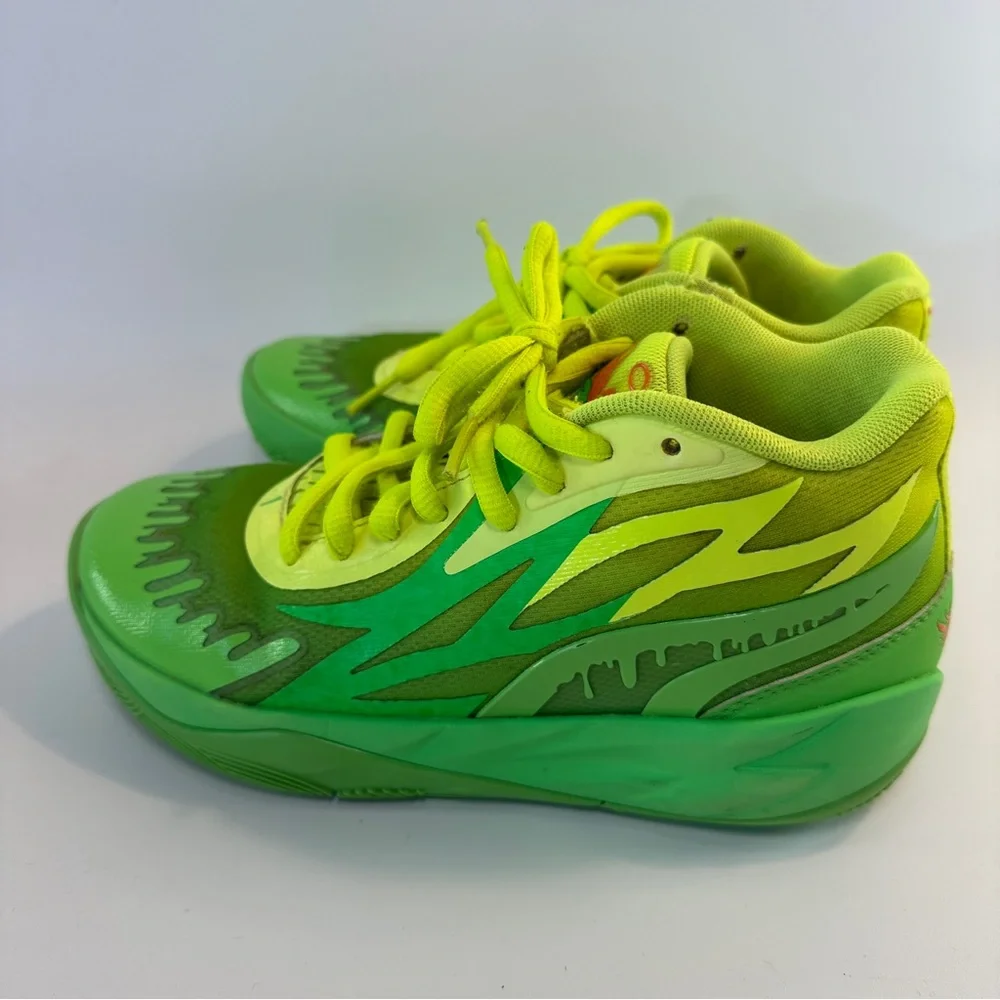 HTF Puma LaMelo‎ Ball MB.02 Nickelodeon Slime Size 3 Kids Shoes 377610-01